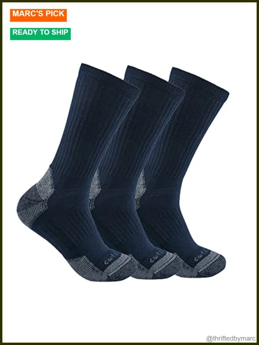 Midweight Cotton Blend Crew Sock 3-Pack